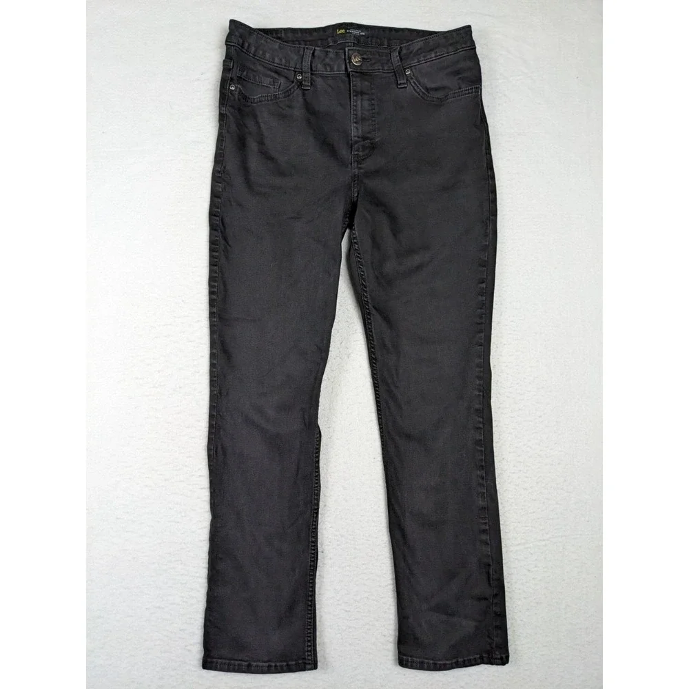 Lee‎ Womens Jeans Black Size 32 x 29 Sz 14 Regular Fit Straight Mid Rise